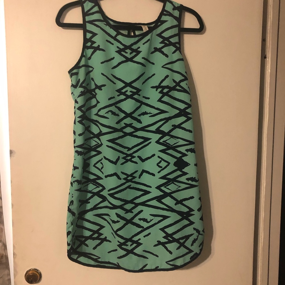 Pink Owl Navy and Green Summer Dress